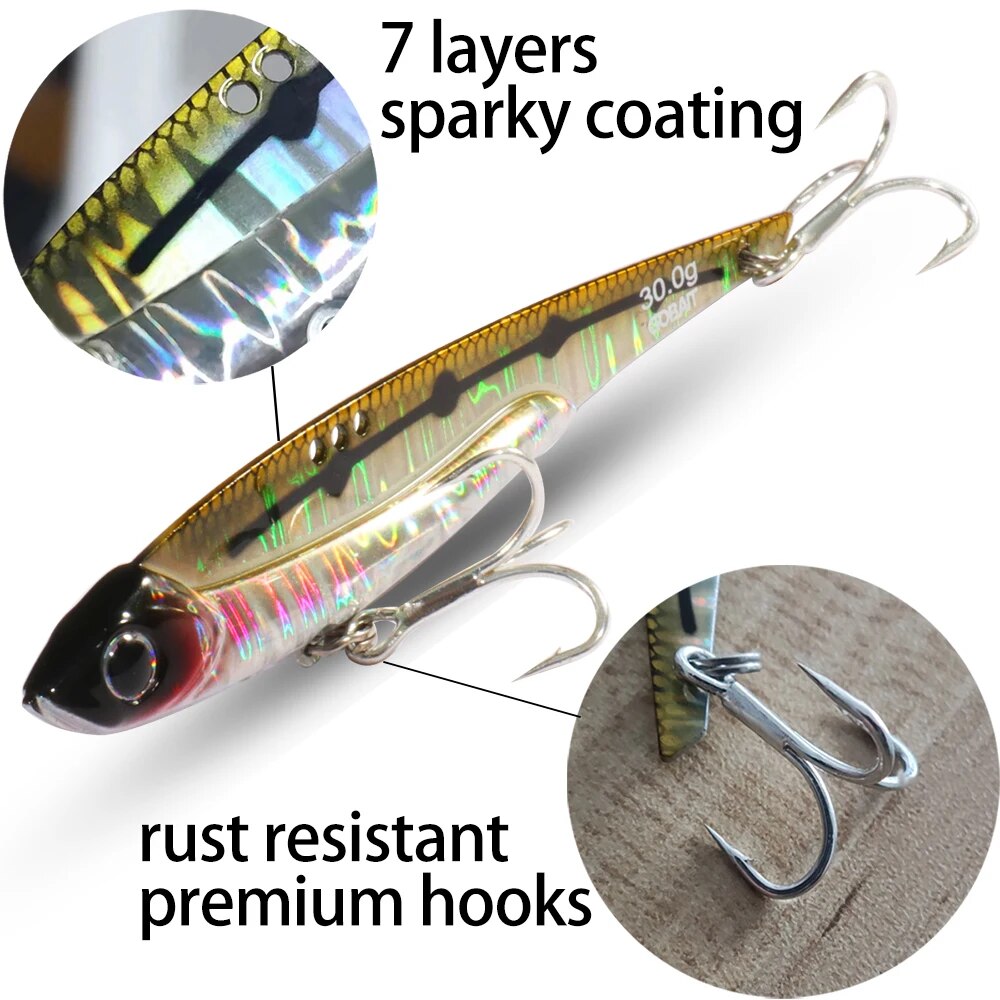 GOBAIT VIB Fishing Lure 20g 25 - Fishing Hook Treble 评论和价格