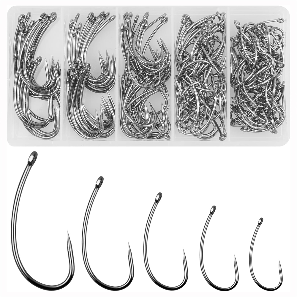 180PCS Barbless Fishing Hooks  - Fishing Hook Barbless 评论和价格