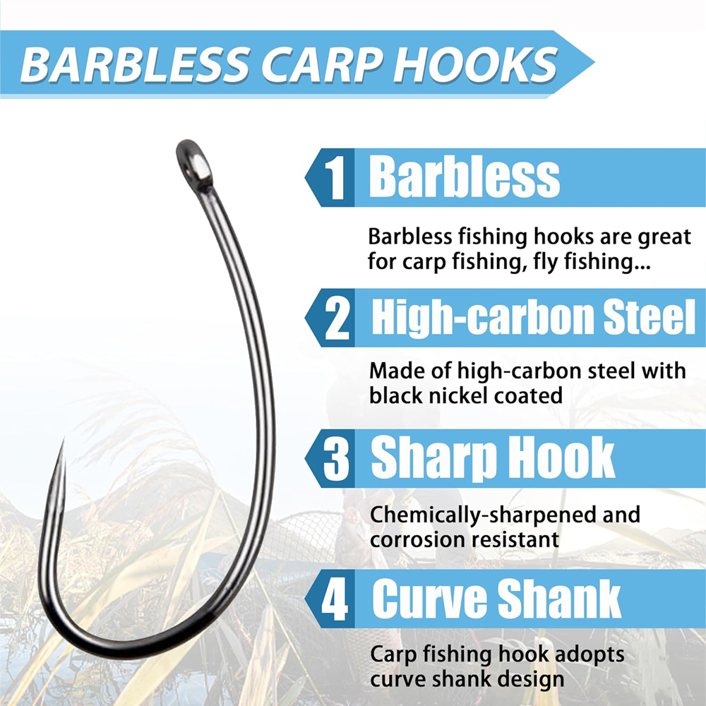 180PCS Barbless Fishing Hooks  - Fishing Hook Barbless 评论和价格